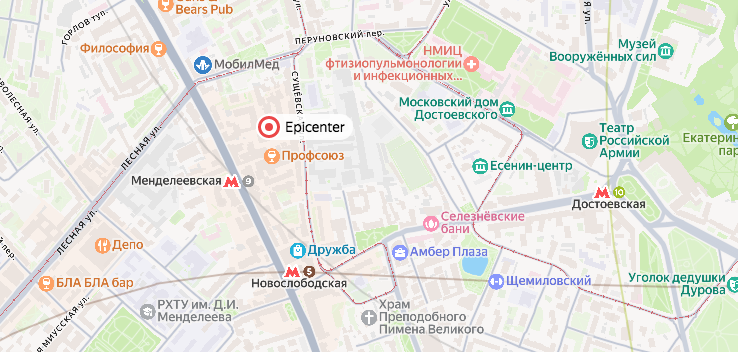 Эпицентр на карте